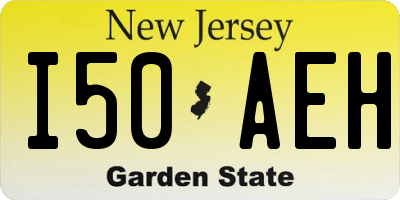 NJ license plate I50AEH