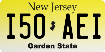 NJ license plate I50AEI