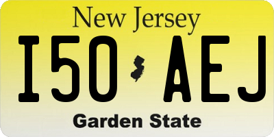 NJ license plate I50AEJ