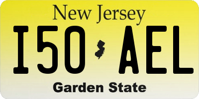 NJ license plate I50AEL