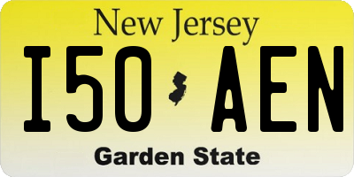 NJ license plate I50AEN