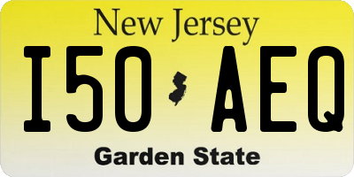 NJ license plate I50AEQ