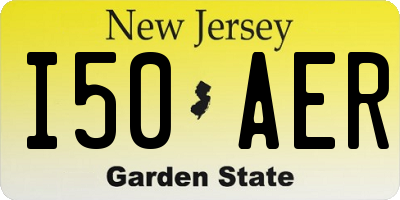 NJ license plate I50AER