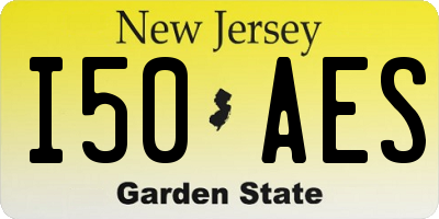 NJ license plate I50AES