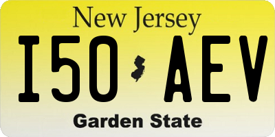 NJ license plate I50AEV