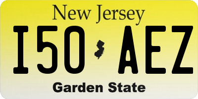NJ license plate I50AEZ