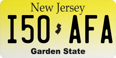 NJ license plate I50AFA