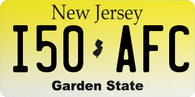 NJ license plate I50AFC