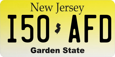 NJ license plate I50AFD