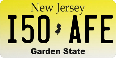 NJ license plate I50AFE