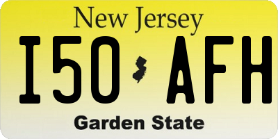 NJ license plate I50AFH