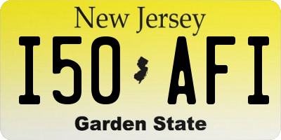 NJ license plate I50AFI