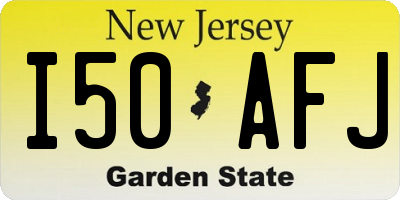 NJ license plate I50AFJ