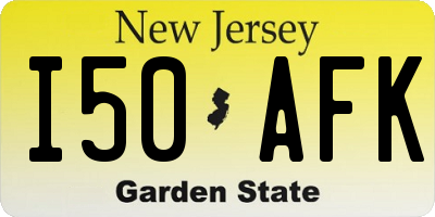 NJ license plate I50AFK