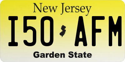 NJ license plate I50AFM