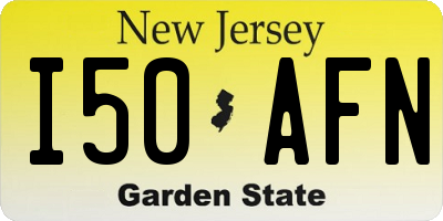NJ license plate I50AFN