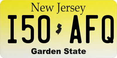 NJ license plate I50AFQ