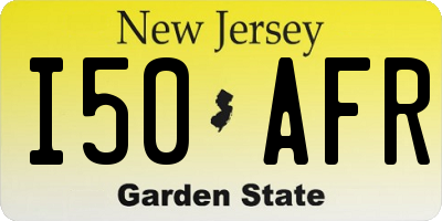 NJ license plate I50AFR