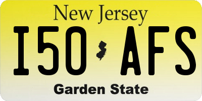 NJ license plate I50AFS