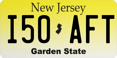 NJ license plate I50AFT