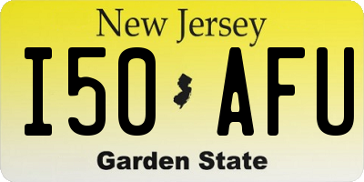 NJ license plate I50AFU