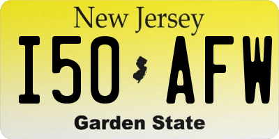 NJ license plate I50AFW