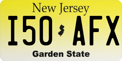 NJ license plate I50AFX