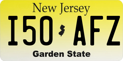 NJ license plate I50AFZ