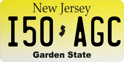 NJ license plate I50AGC