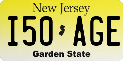 NJ license plate I50AGE