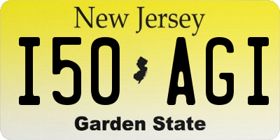 NJ license plate I50AGI