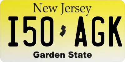 NJ license plate I50AGK