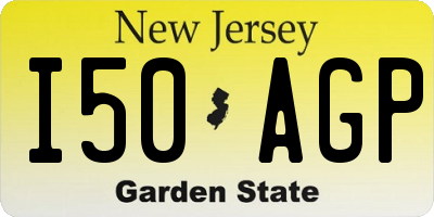 NJ license plate I50AGP