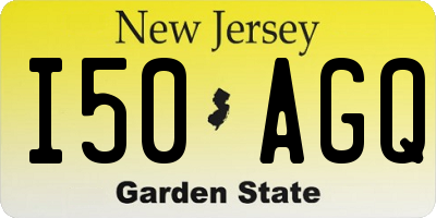 NJ license plate I50AGQ