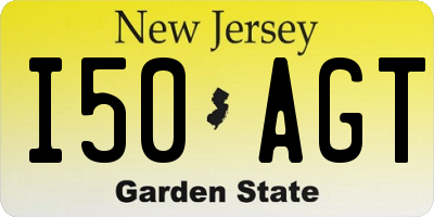 NJ license plate I50AGT