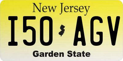 NJ license plate I50AGV