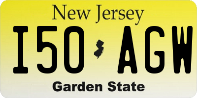 NJ license plate I50AGW