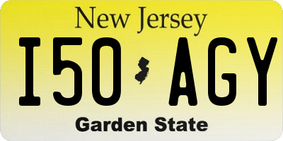NJ license plate I50AGY