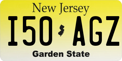 NJ license plate I50AGZ