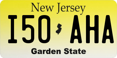 NJ license plate I50AHA