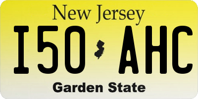 NJ license plate I50AHC