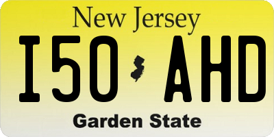 NJ license plate I50AHD