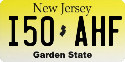 NJ license plate I50AHF