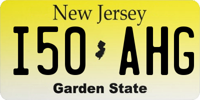 NJ license plate I50AHG