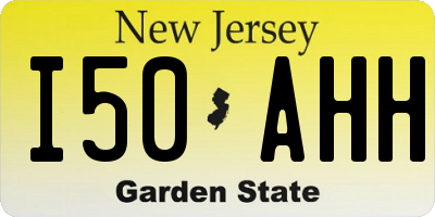 NJ license plate I50AHH