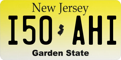 NJ license plate I50AHI
