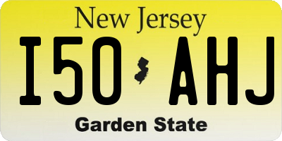 NJ license plate I50AHJ