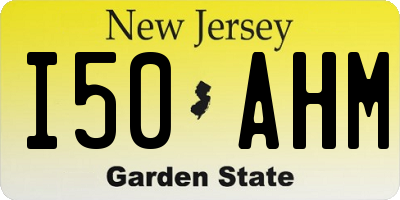NJ license plate I50AHM