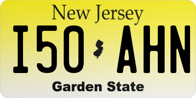 NJ license plate I50AHN