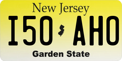 NJ license plate I50AHO